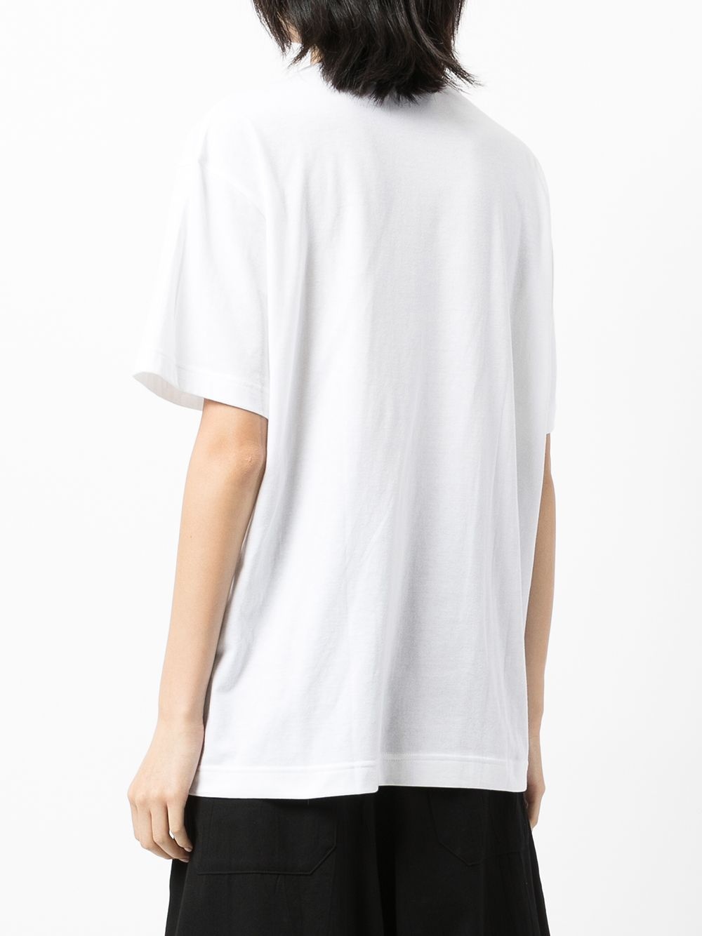 Embroidered Fire-print short-sleeve T-shirt - 4
