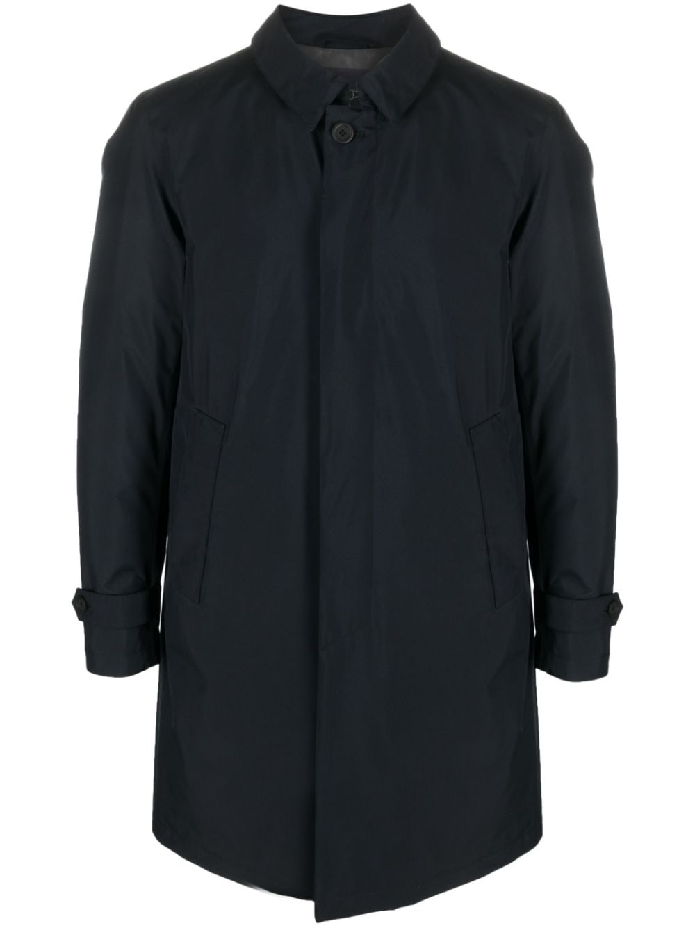 classic-collar waterproof coat - 1