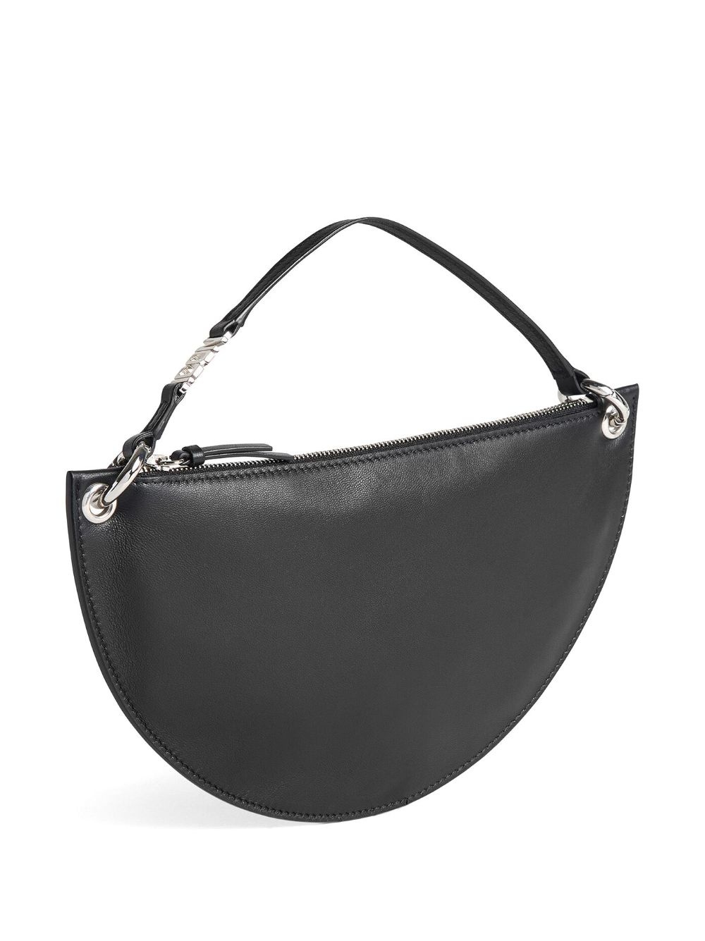 curved leather tote bag - 3
