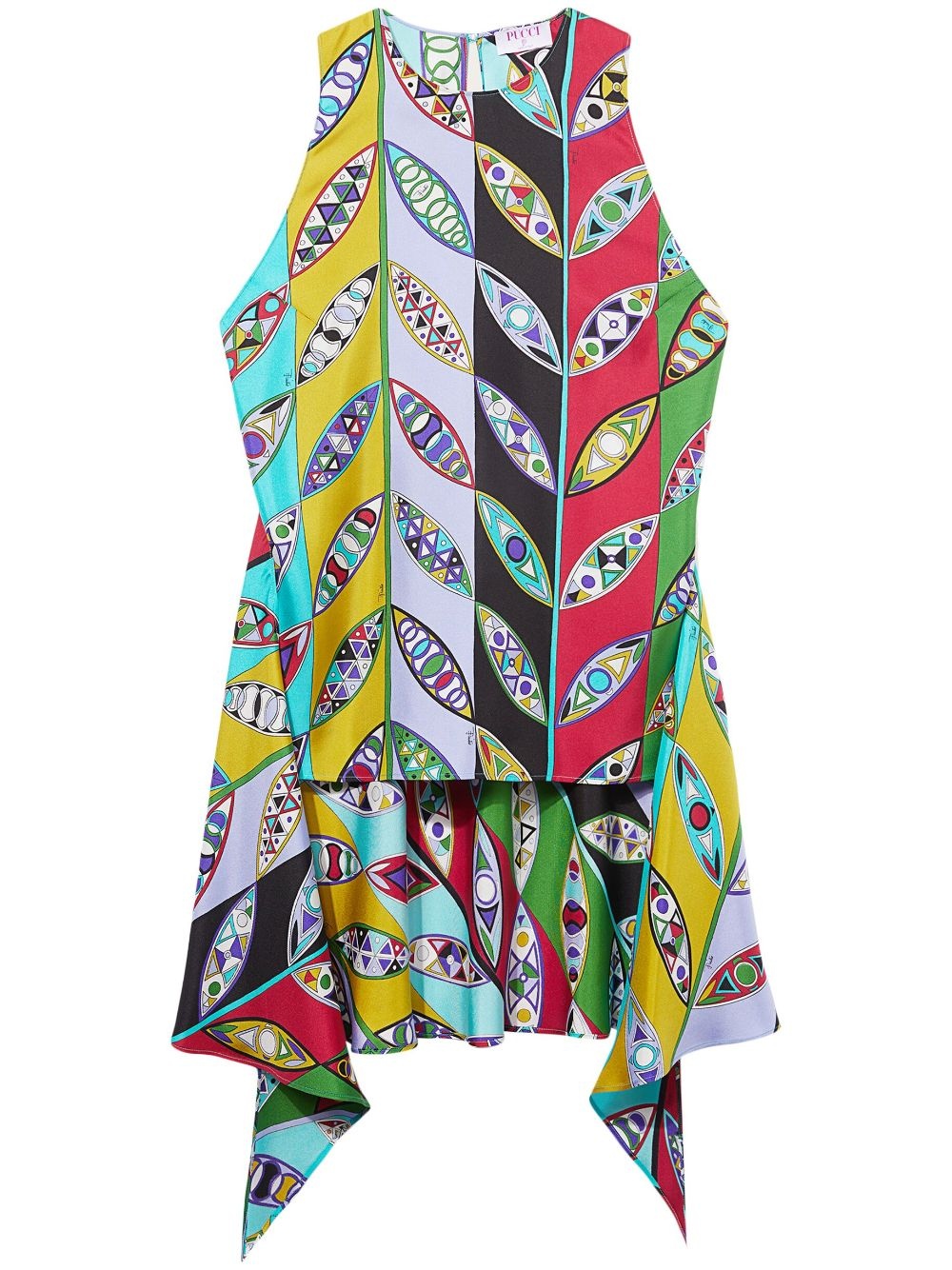 graphic-print sleeveless blouse - 1