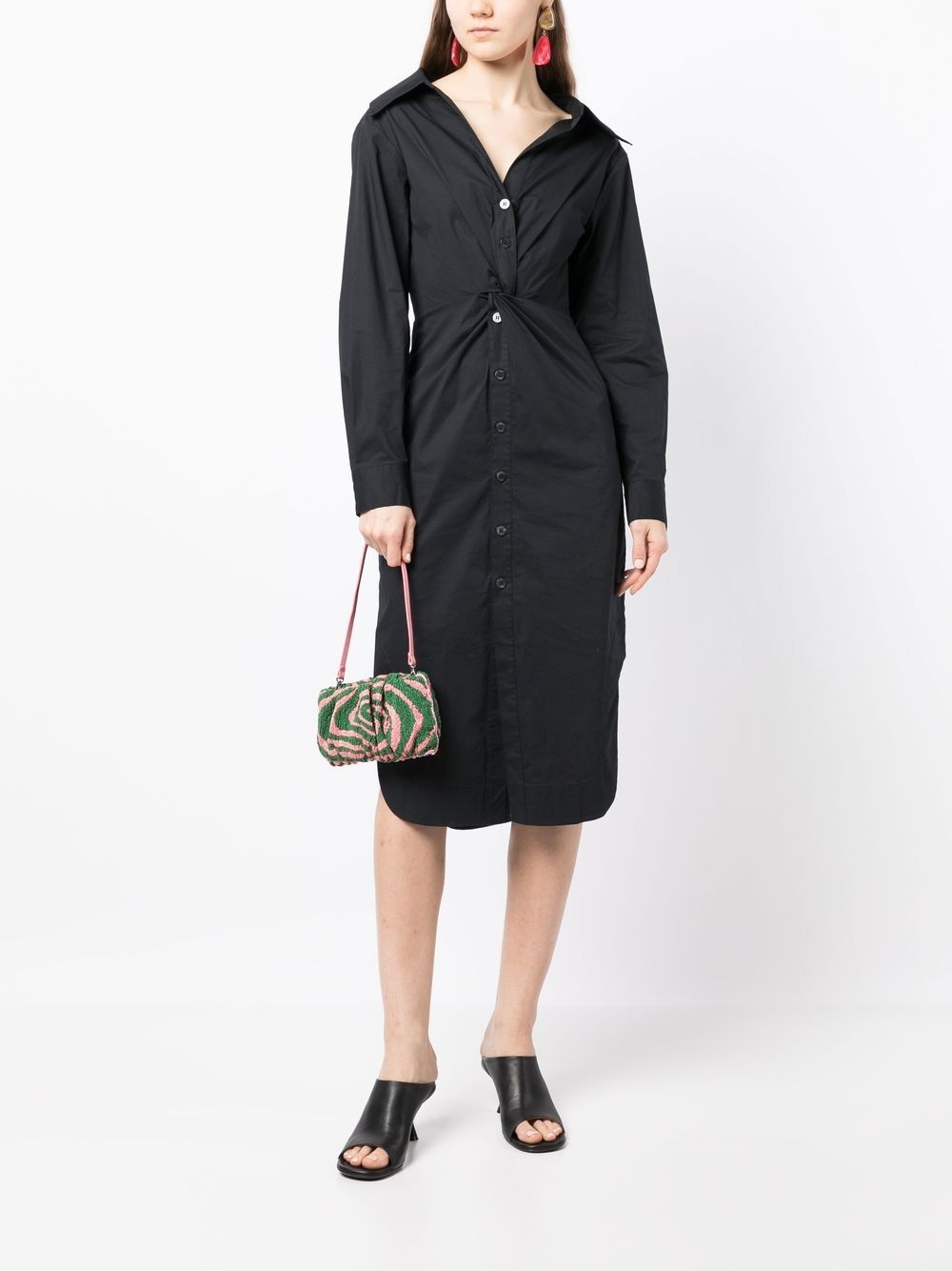 Clea twisted midi shirtdress - 2