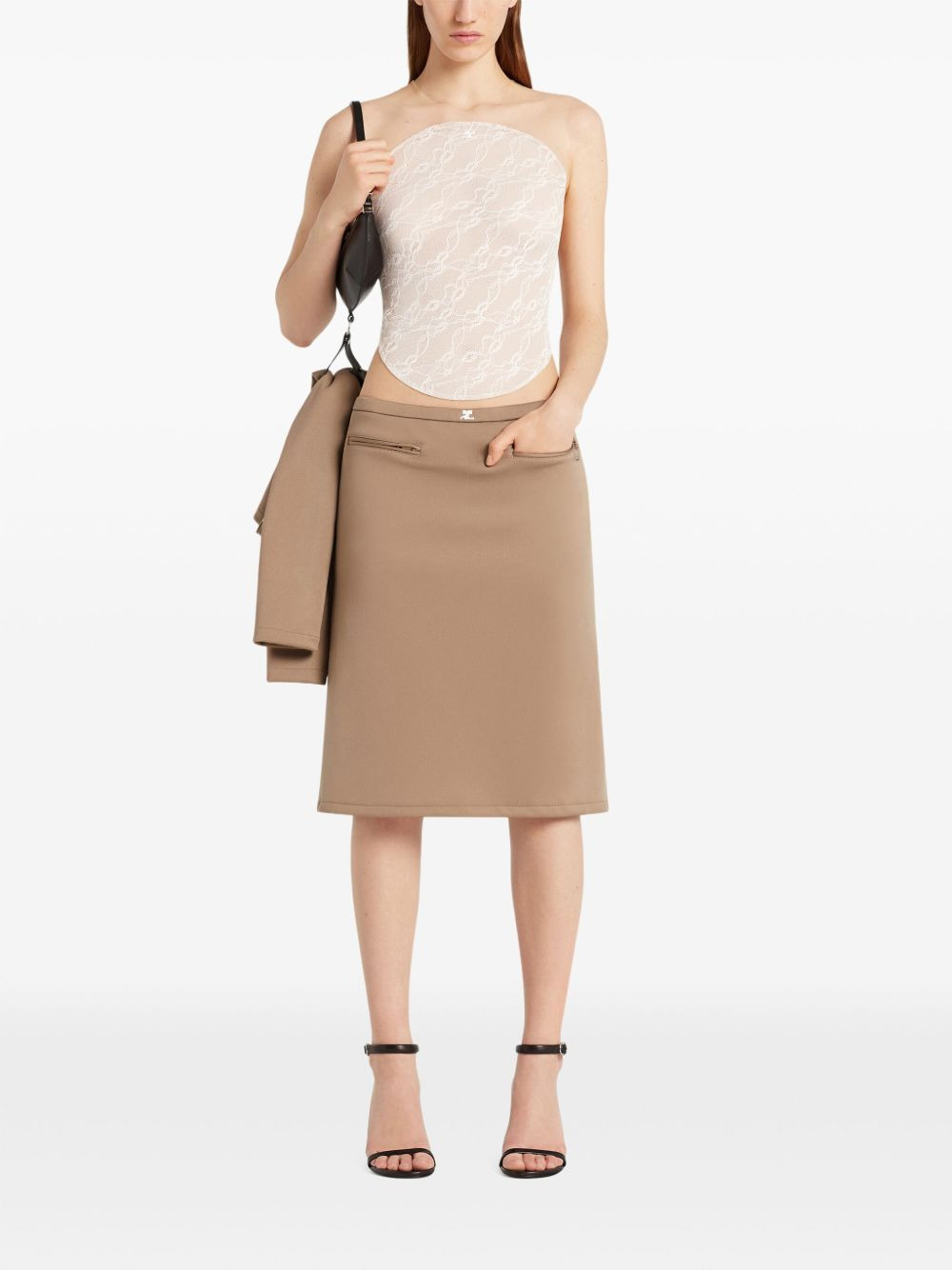 straight-cut pencil skirt - 2