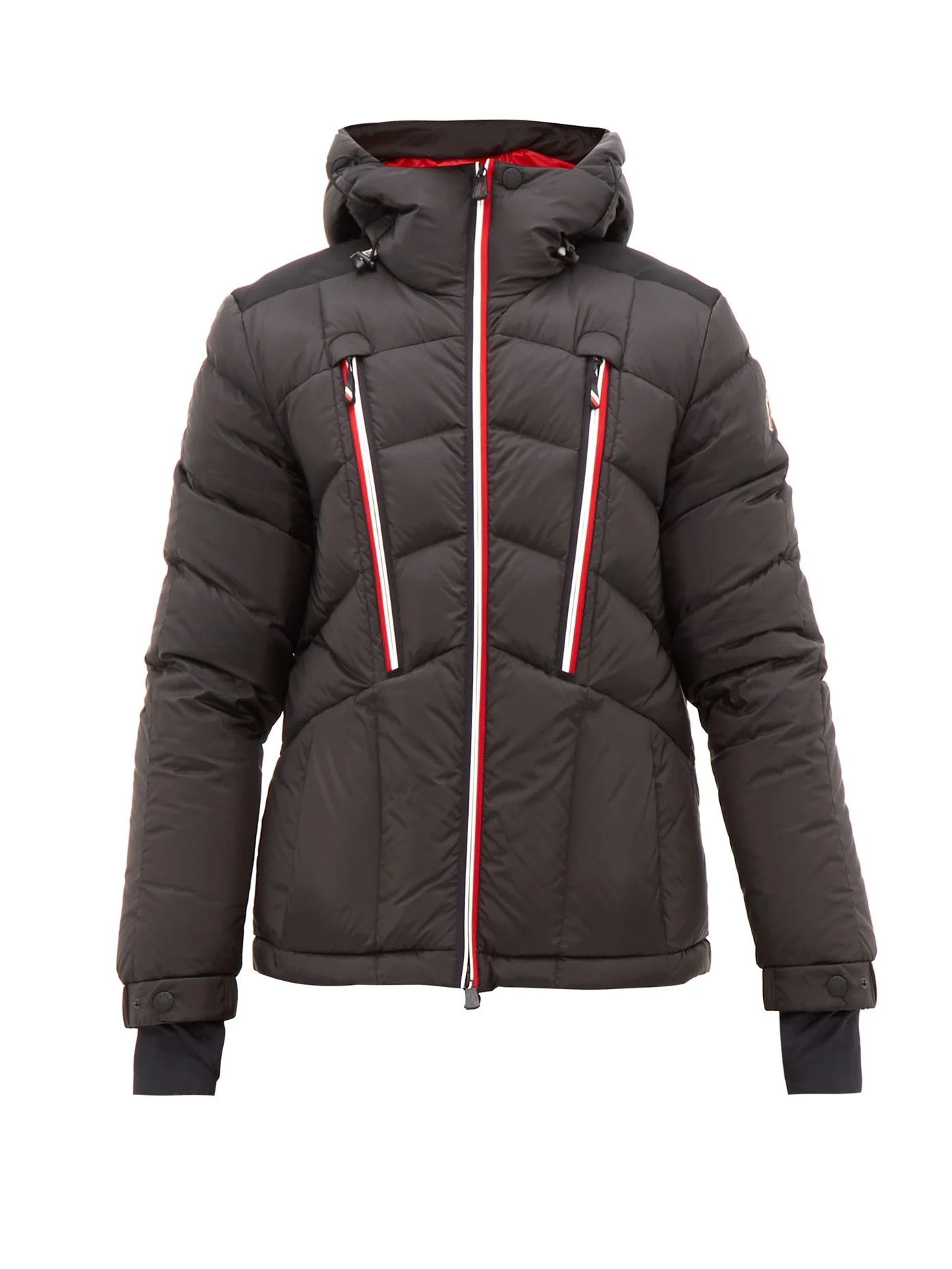 Arnensee tricolour-trim quilted down ski jacket - 1