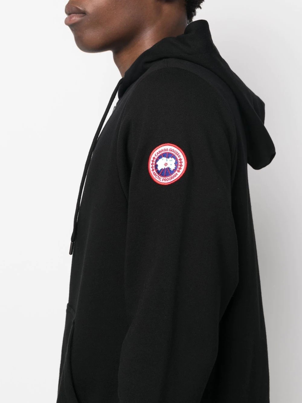 cotton logo-patch hoodie - 5