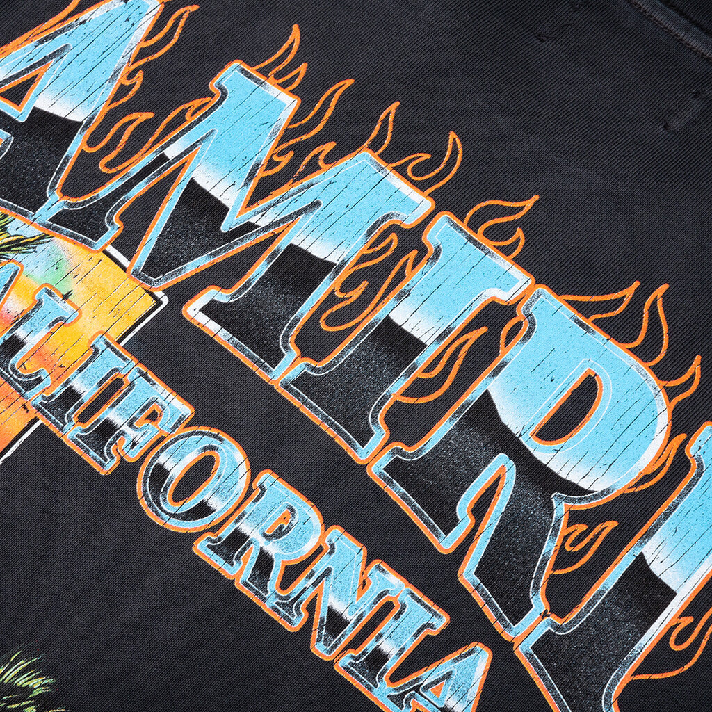 AMIRI SUNNY PLACE OVERSIZED TEE - BLACK - 3