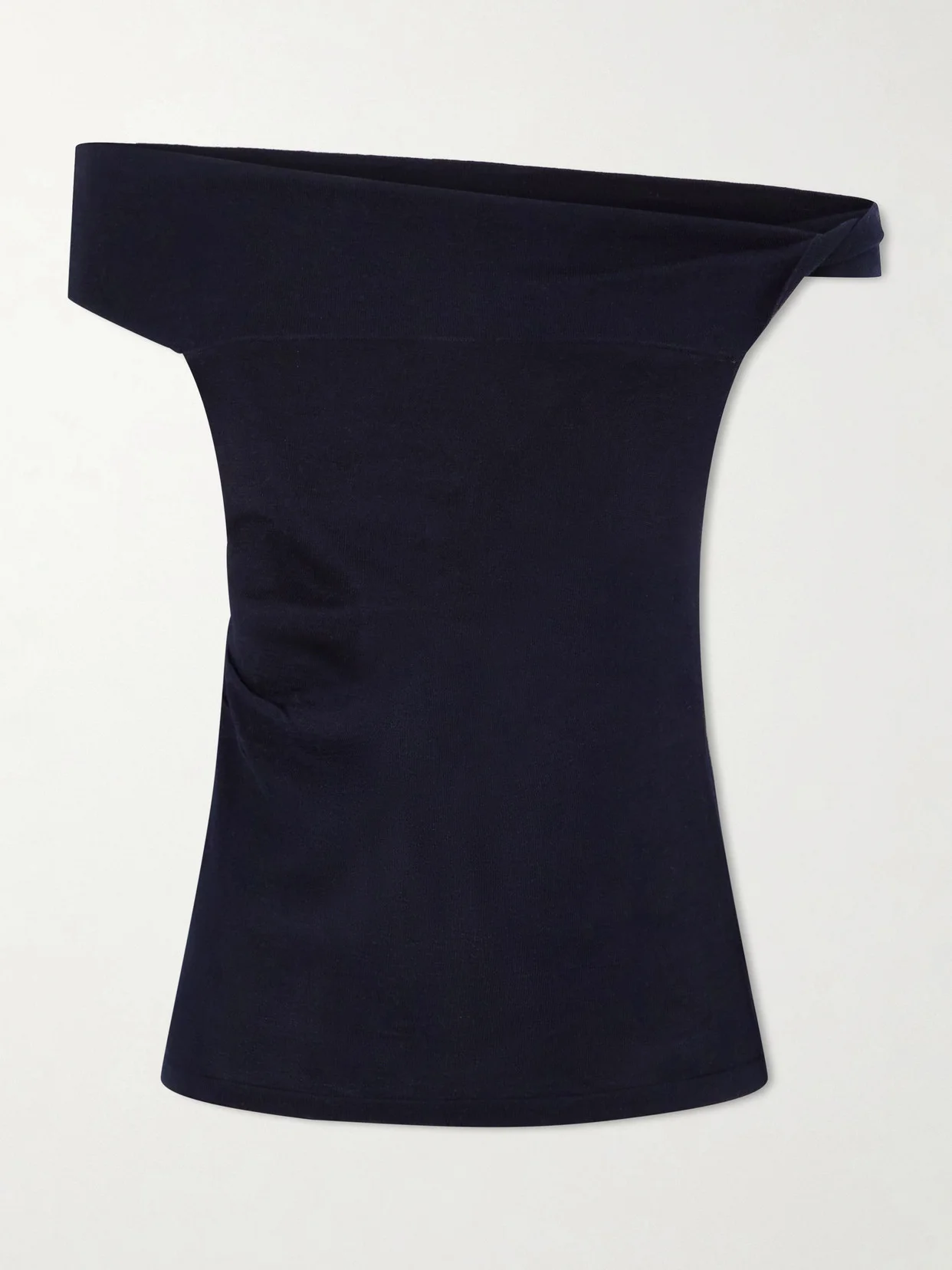 Off-the-shoulder Silk And Cashmere-blend Top - 1