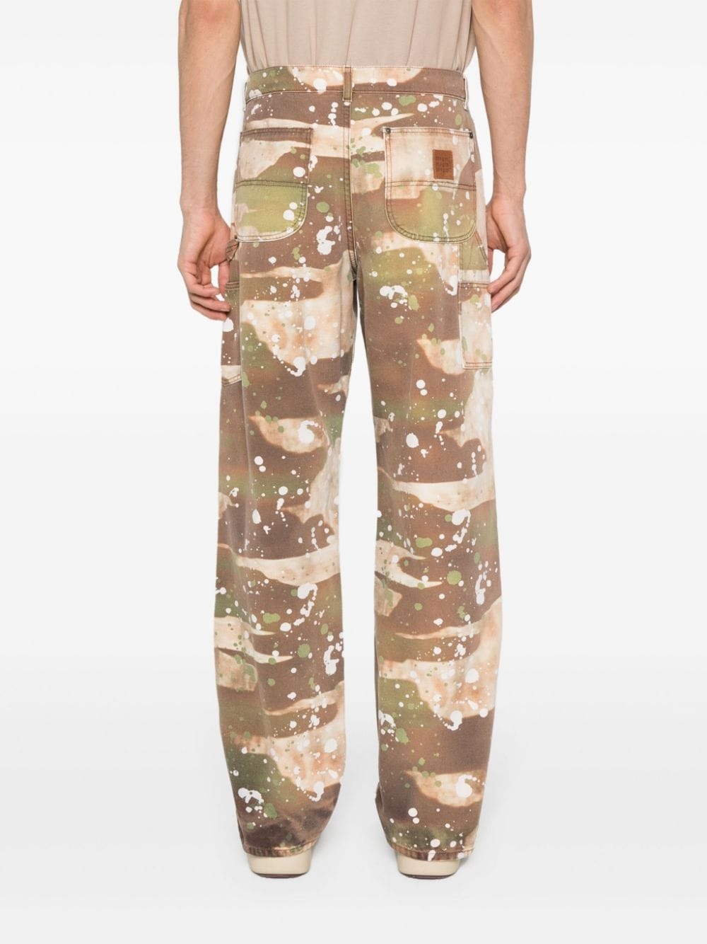 camouflage-print canvas trousers - 4