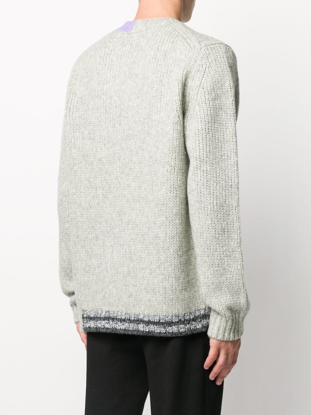 contrast collar jumper - 4