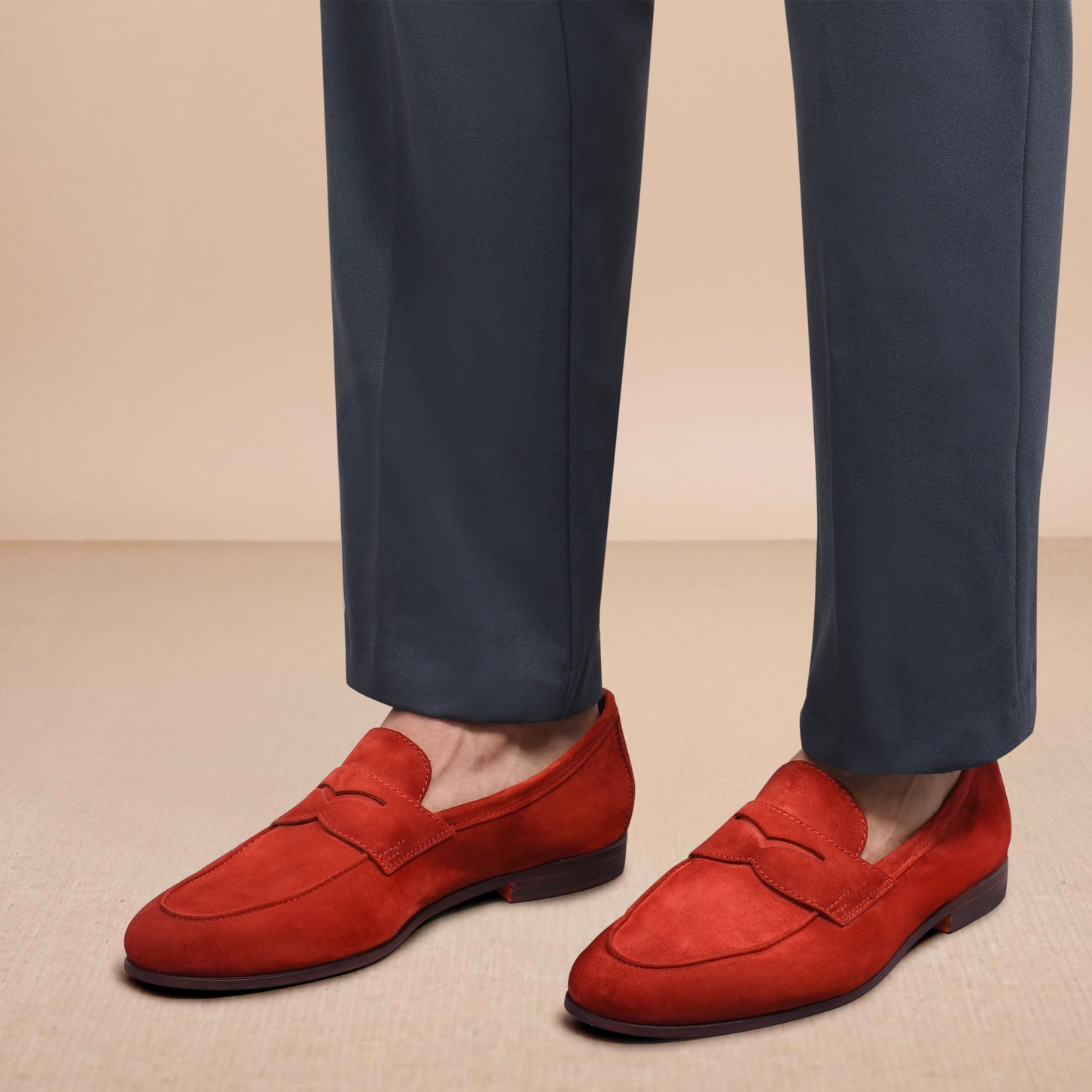 Men's red suede Carlo loafer - 2