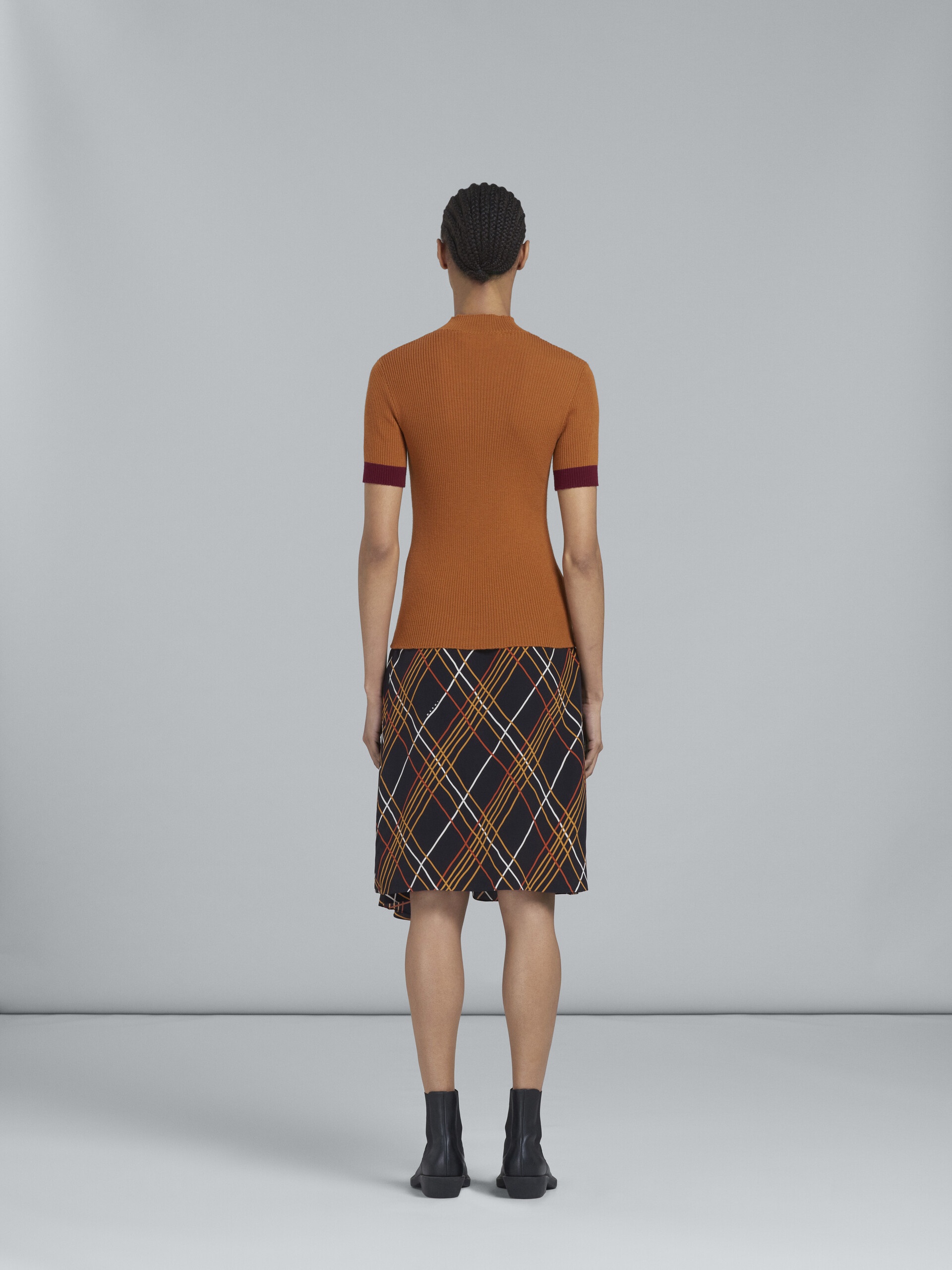 WILD ROADS PRINT SKIRT WITH GODET HEM - 3