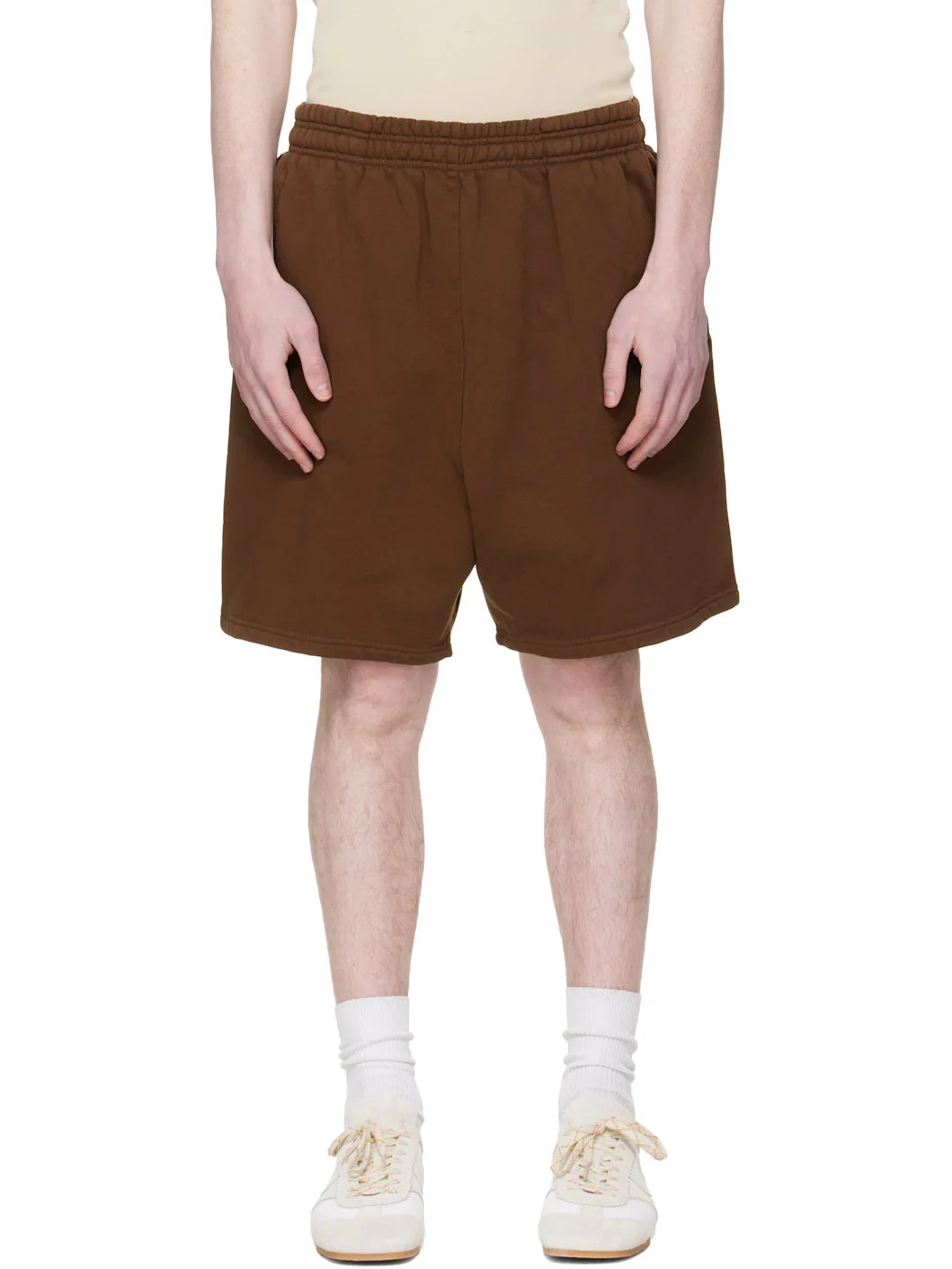 Brown Standard Sweat Shorts - 1