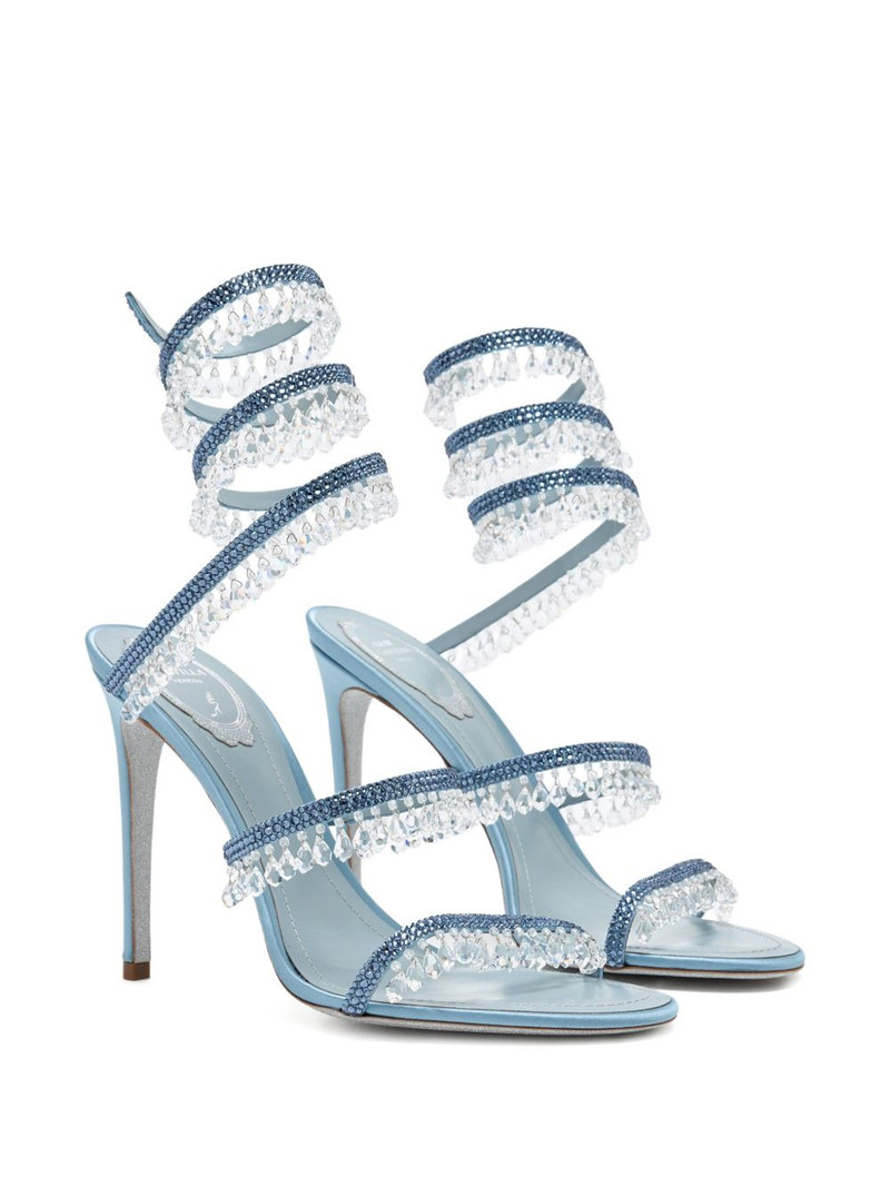 RENE CAOVILLA 105mm Chandelier crystal-embellished sandals outlook