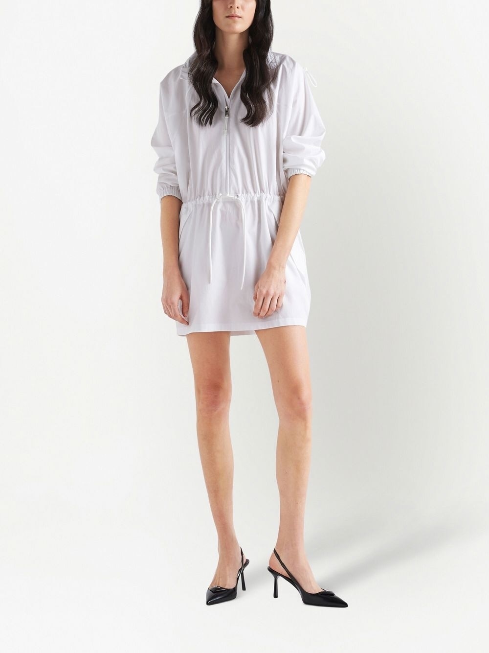 hooded poplin dress - 2