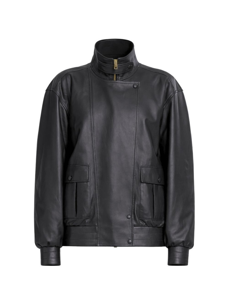 high-neck leather jacket 1