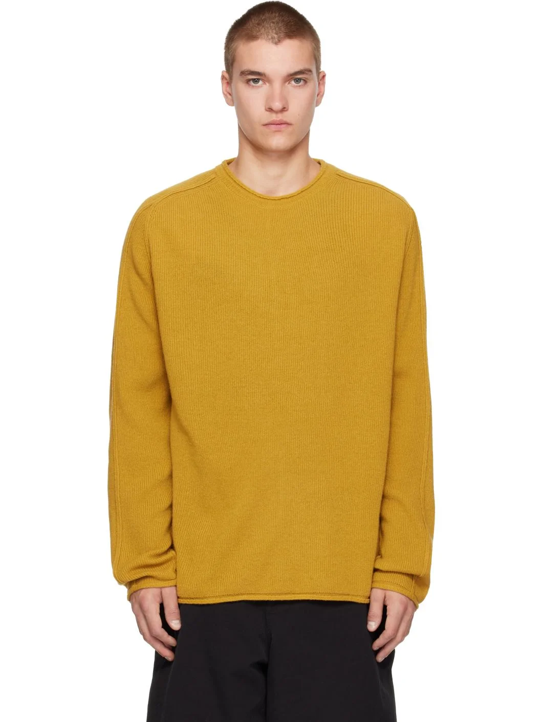 Yellow Inside Out Seam Sweater - 1