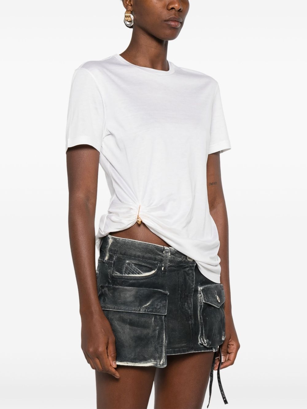 pin-drape T-shirt - 3