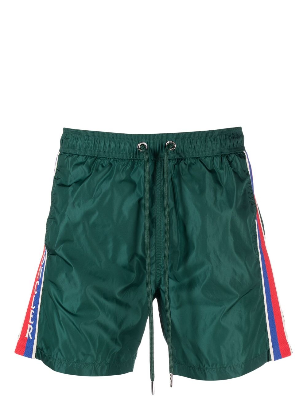 logo-patch swim shorts - 1