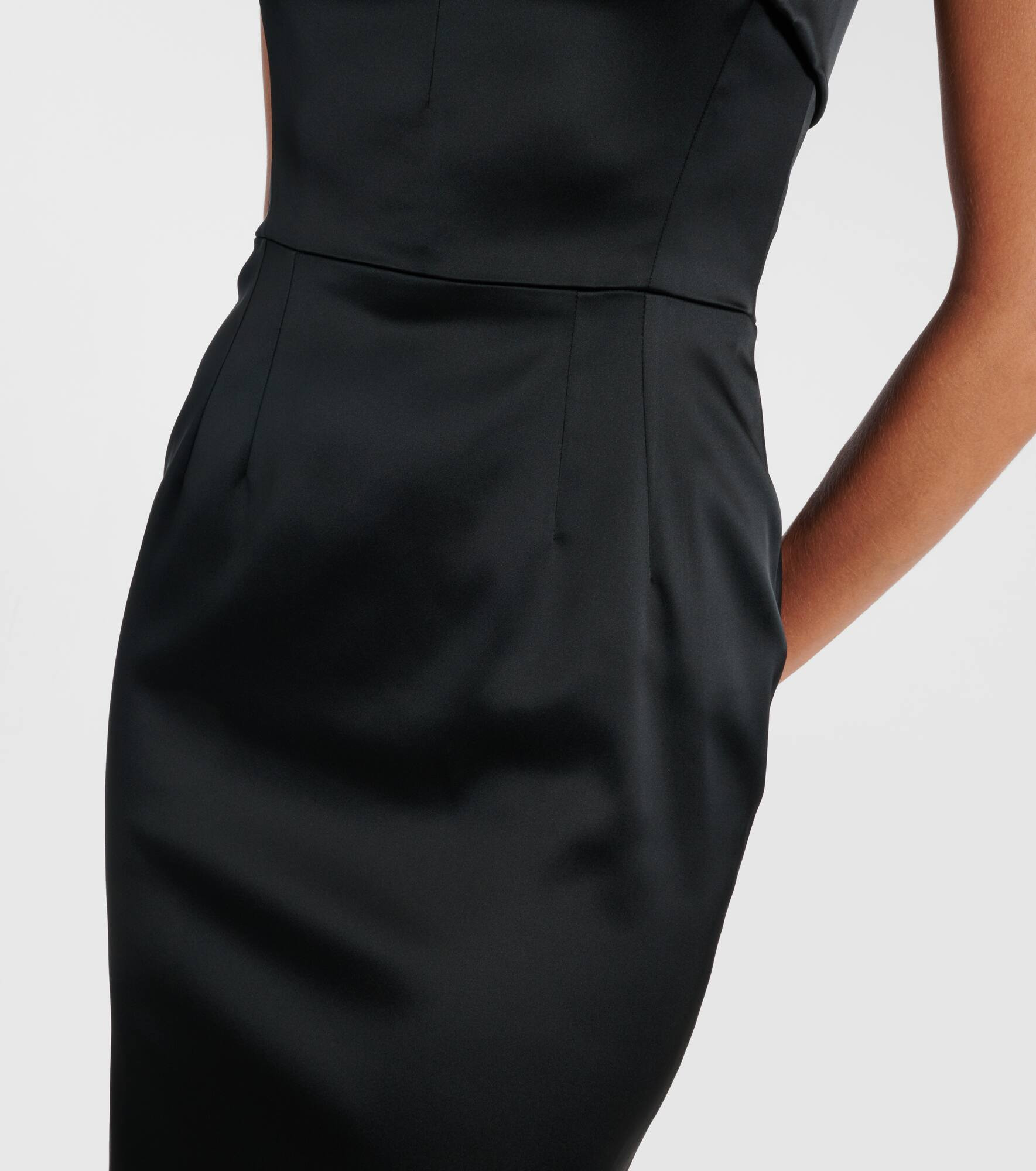 Satin midi dress - 5