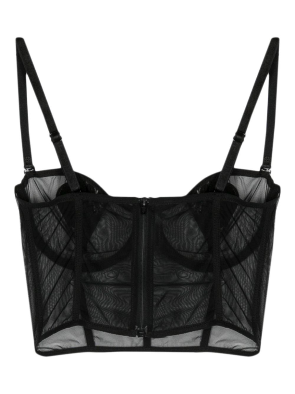 semi-sheer mesh top - 2