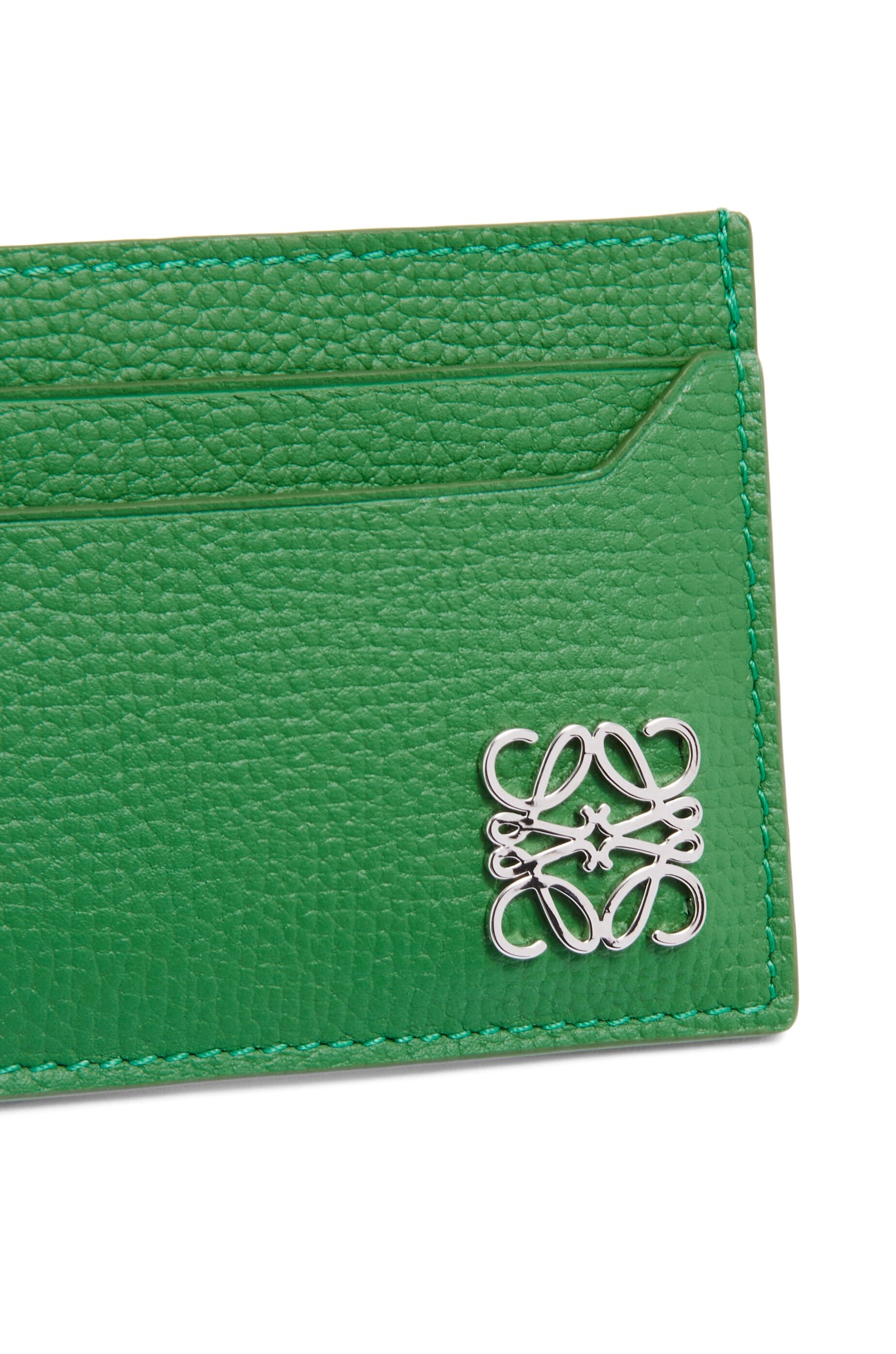 Anagram plain cardholder in pebble grained calfskin - 4