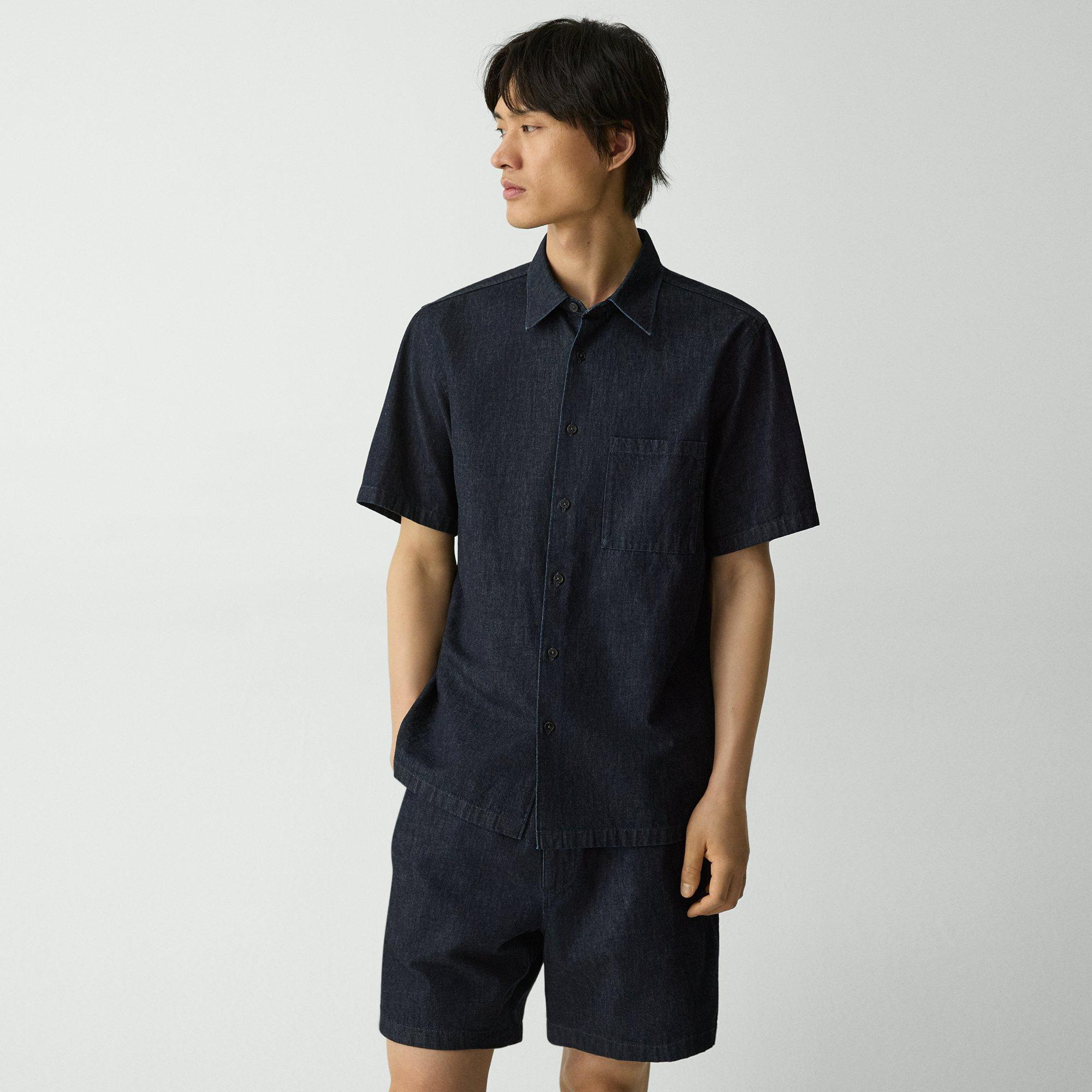 Noll Short-Sleeve Shirt in Summer Denim - 2