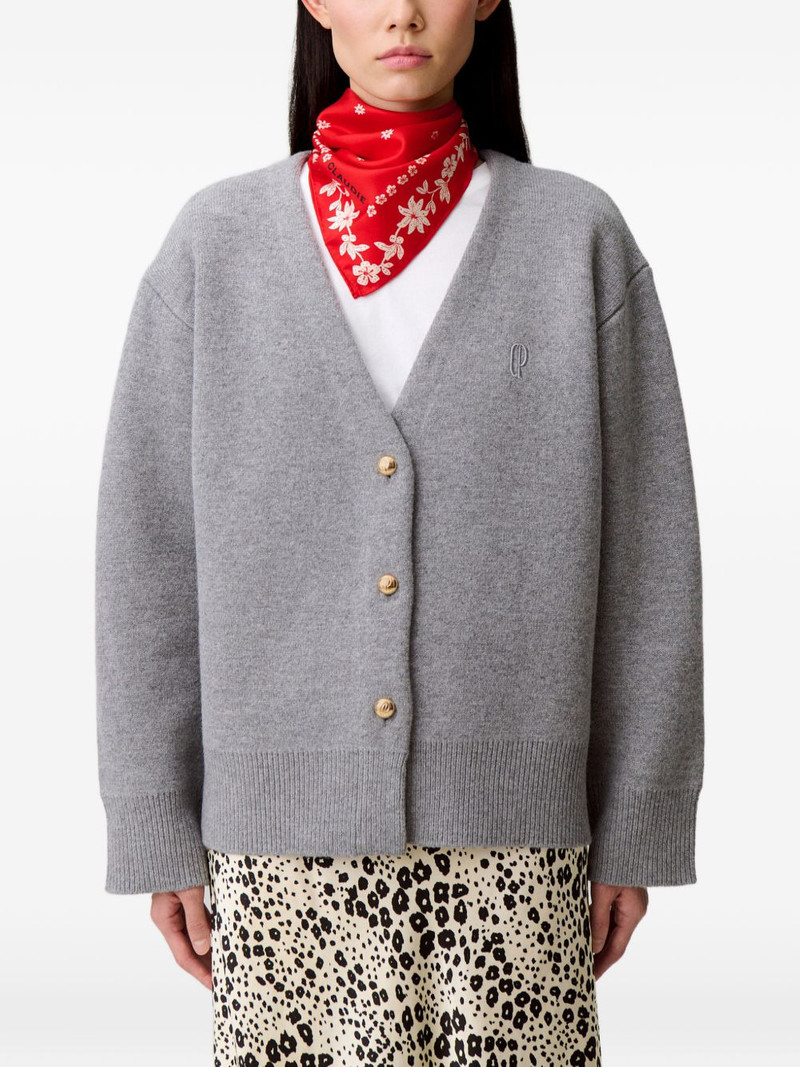 V-neck embroidered cardigan 3
