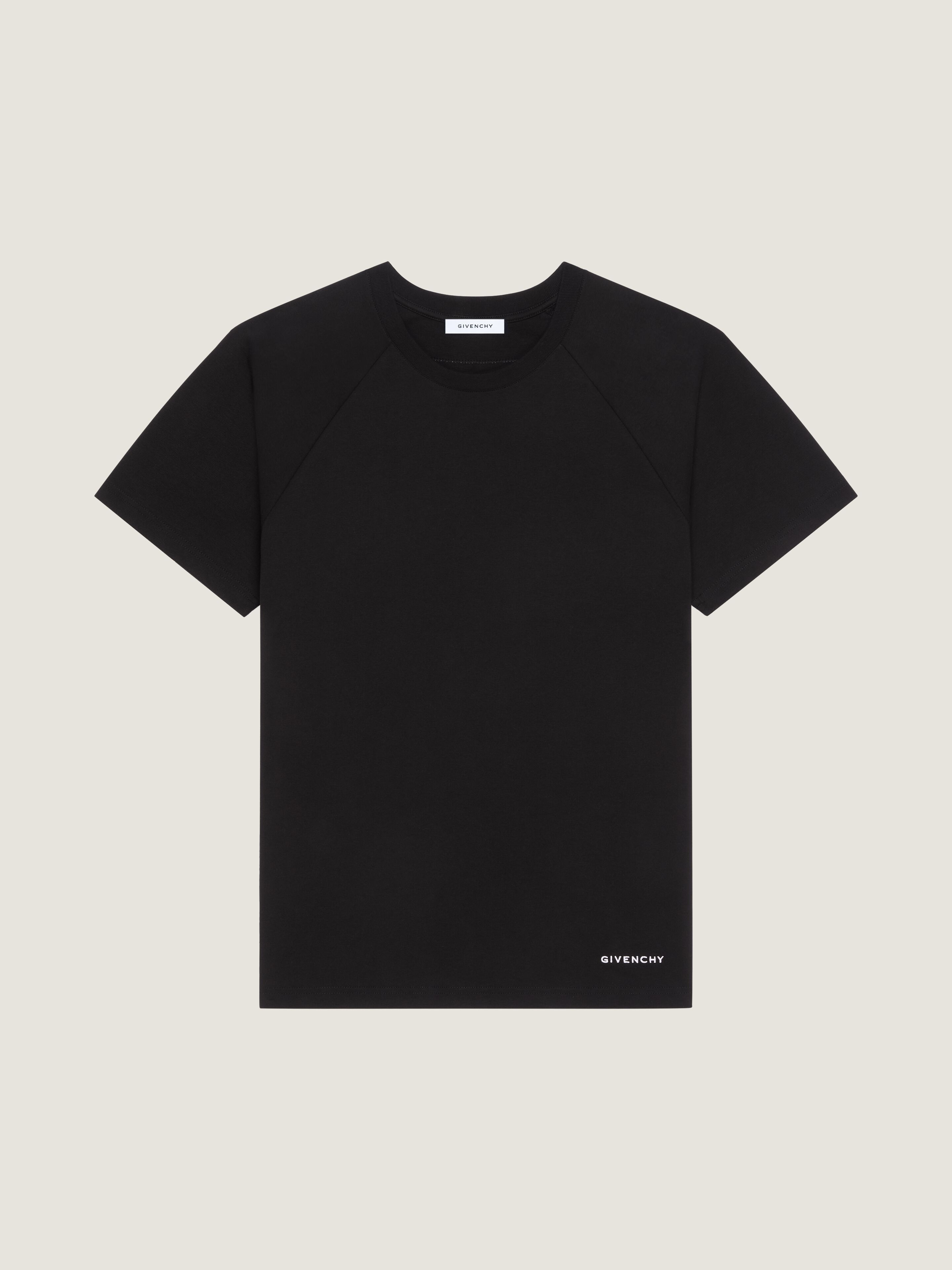 T-SHIRT IN COTTON WITH SATIN COUTURE DETAIL - 1