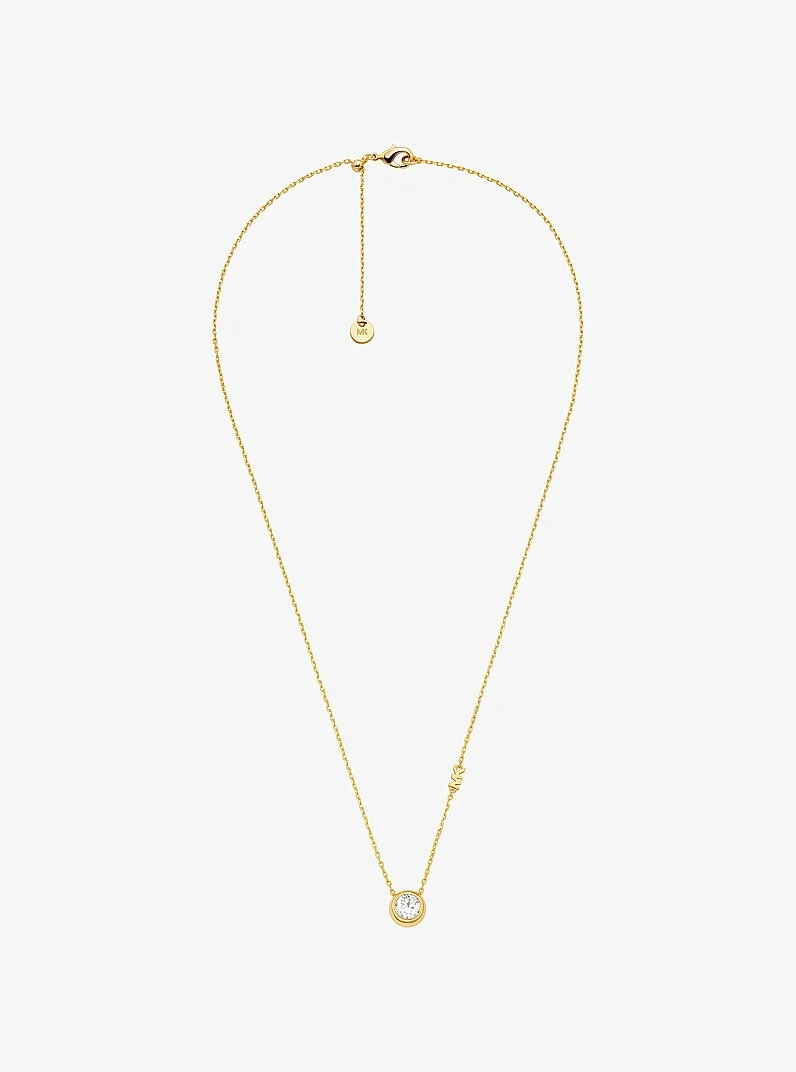 Round Stone Pendant Necklace - 1