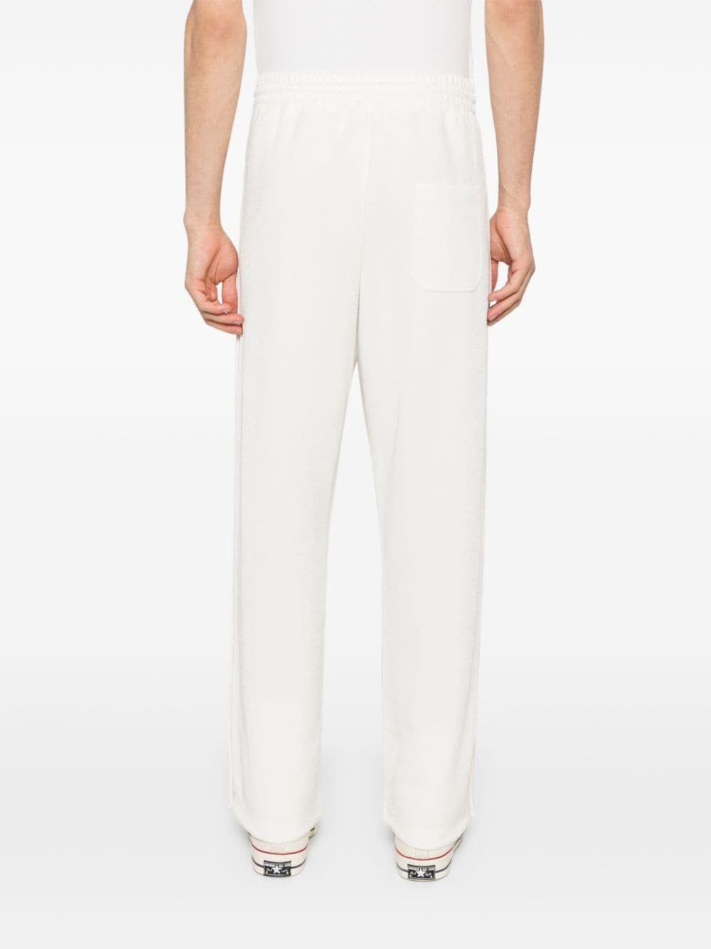 wide-leg cotton track pants - 4