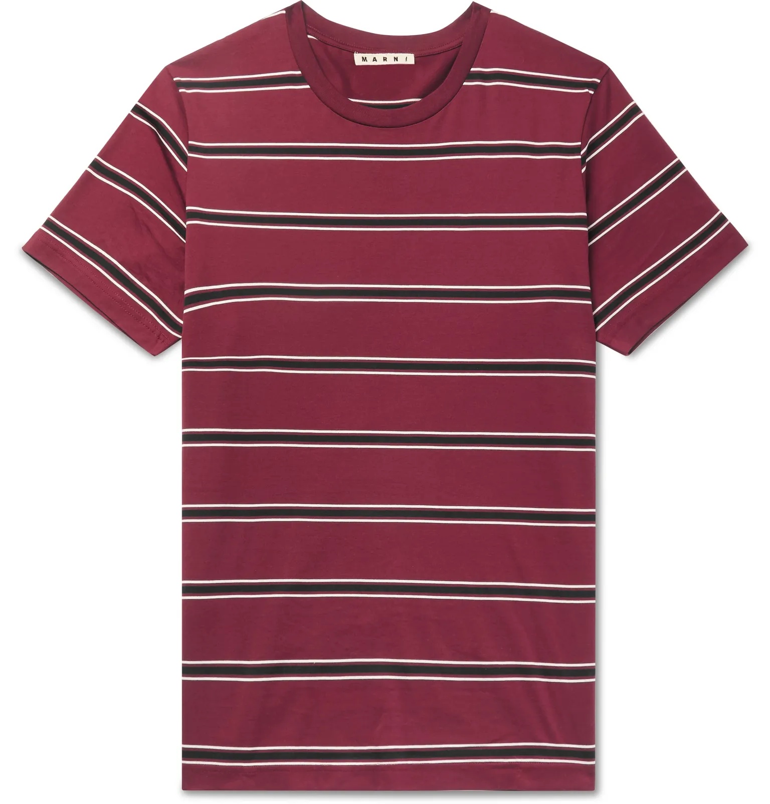 Striped Cotton-Jersey T-Shirt - 1