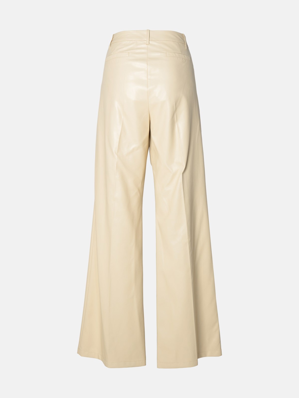 IVORY POLYURETHANE BLEND TROUSERS - 3