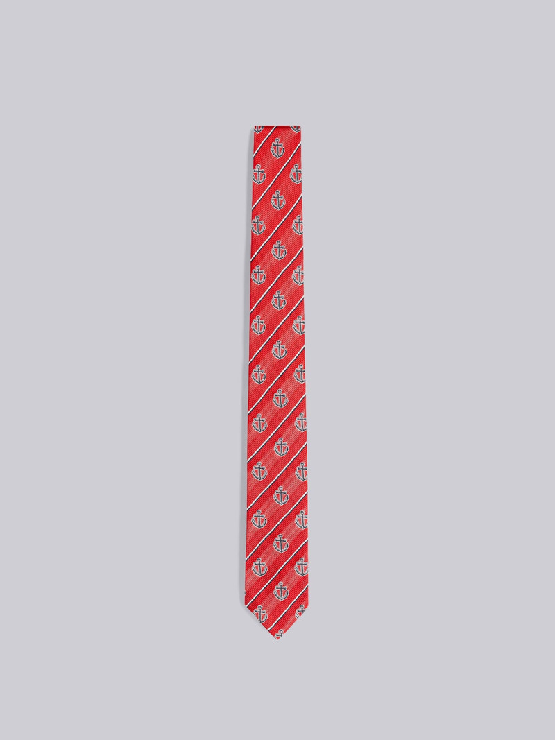 Anchor Stripe Jacquard Classic Tie 1