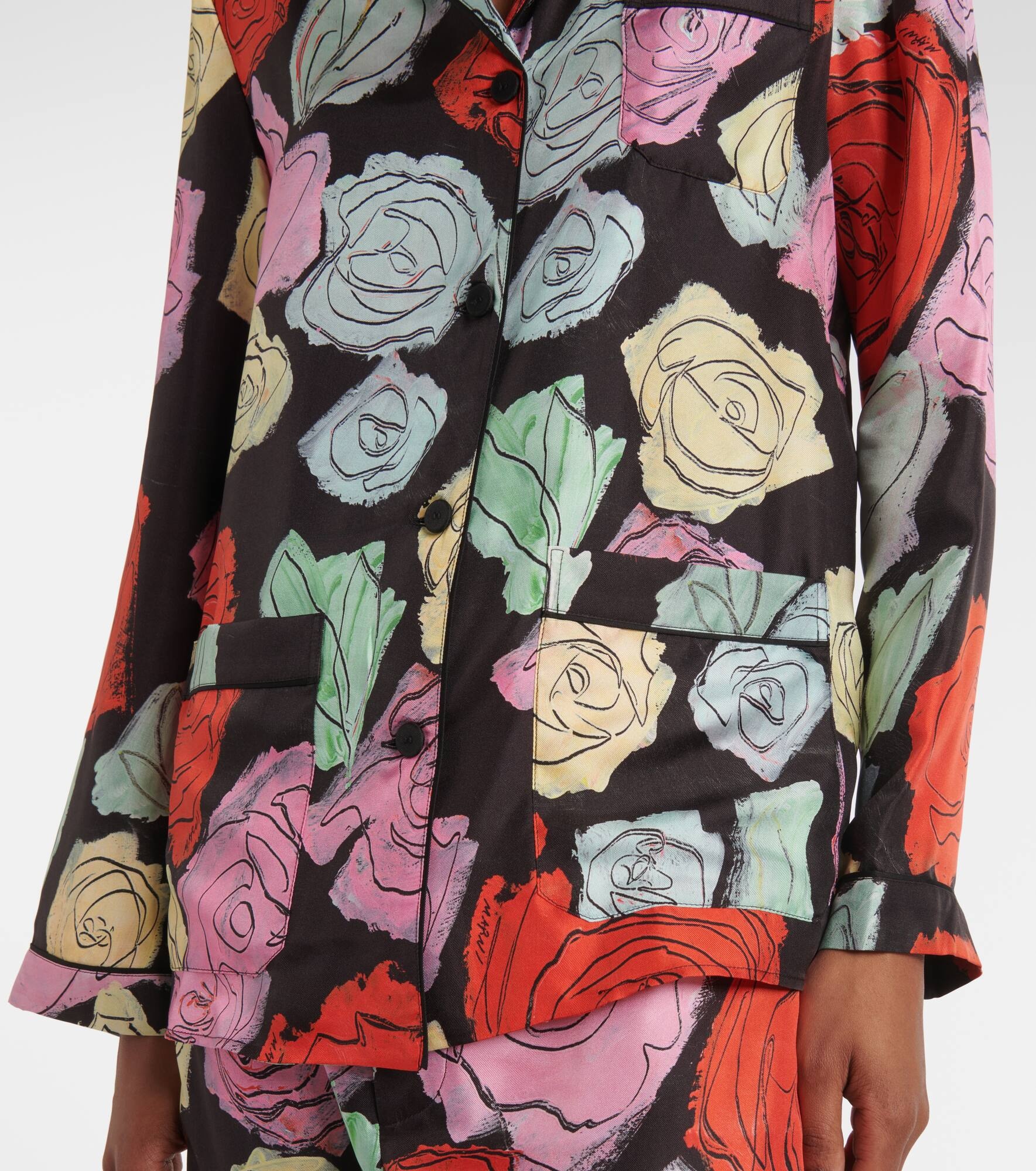 Floral silk shirt - 5