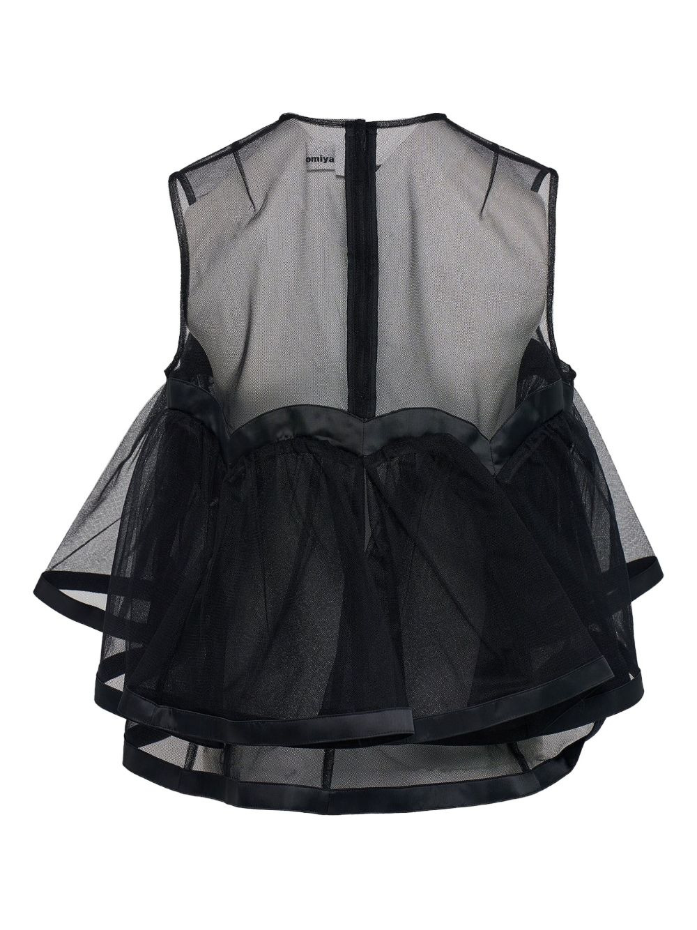 tulle-layered top - 2