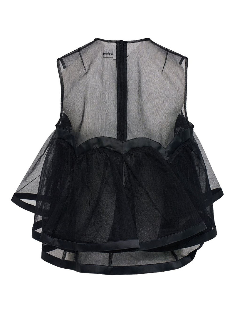 Noir Kei Ninomiya tulle-layered top outlook