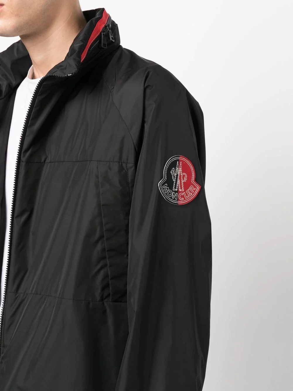 logo-patch windbreaker jacket - 5