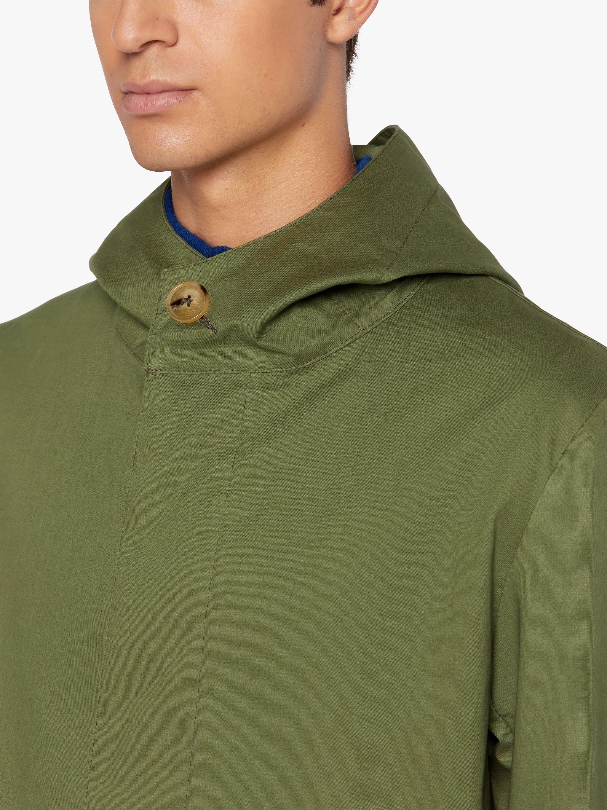 CHRYSTON SHORT GREEN RAINTEC COTTON HOODED COAT | GMC-112 - 5