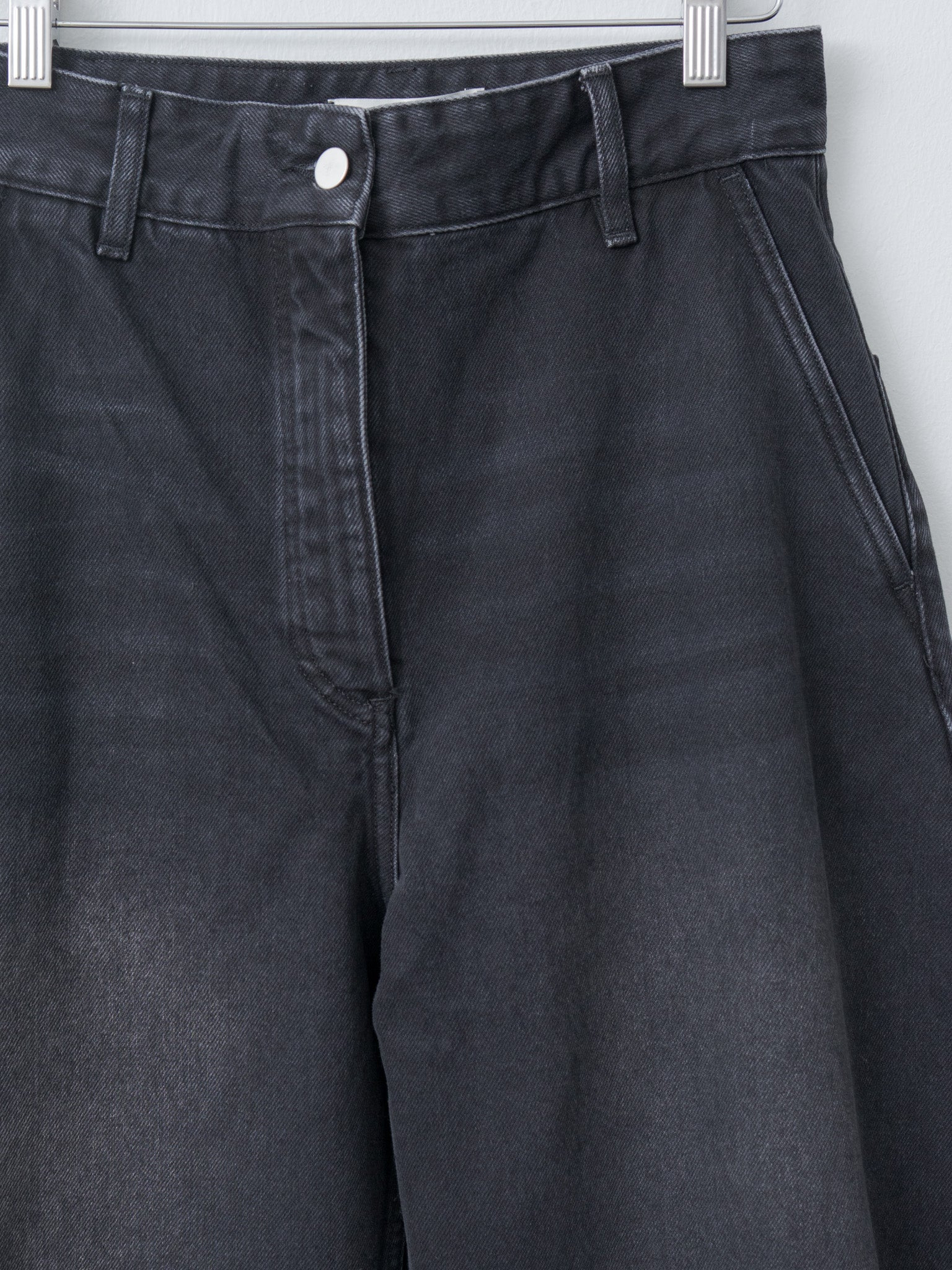 Chalco Wide Crop Pant - Washed Black - 6