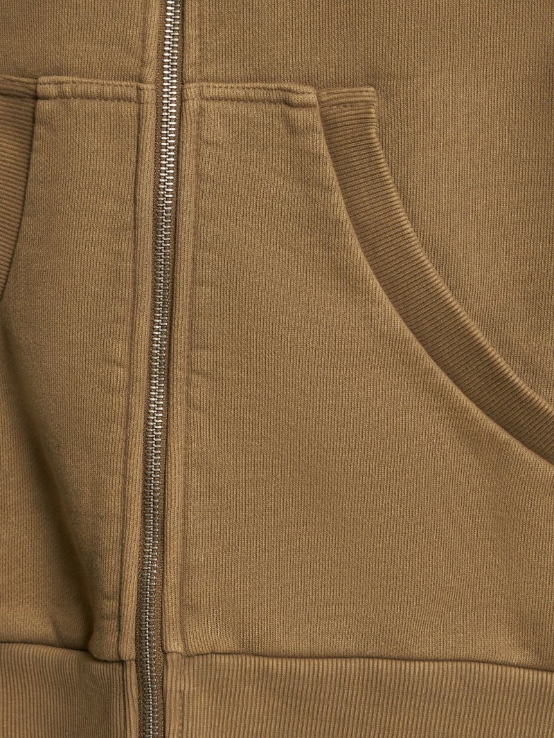 Brushed cotton full-zip hoodie - 5