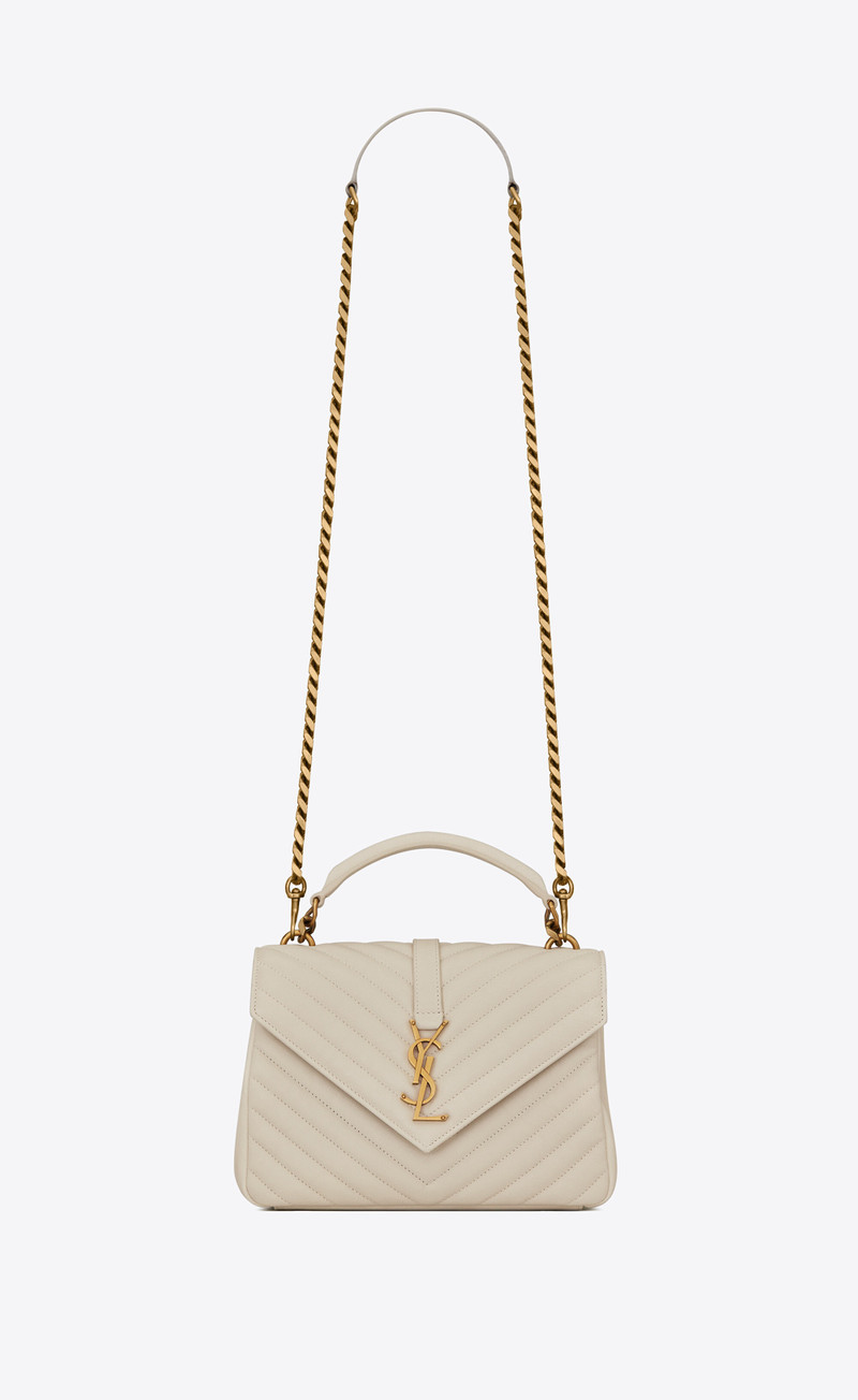 college medium chain bag in quilted leather - 1