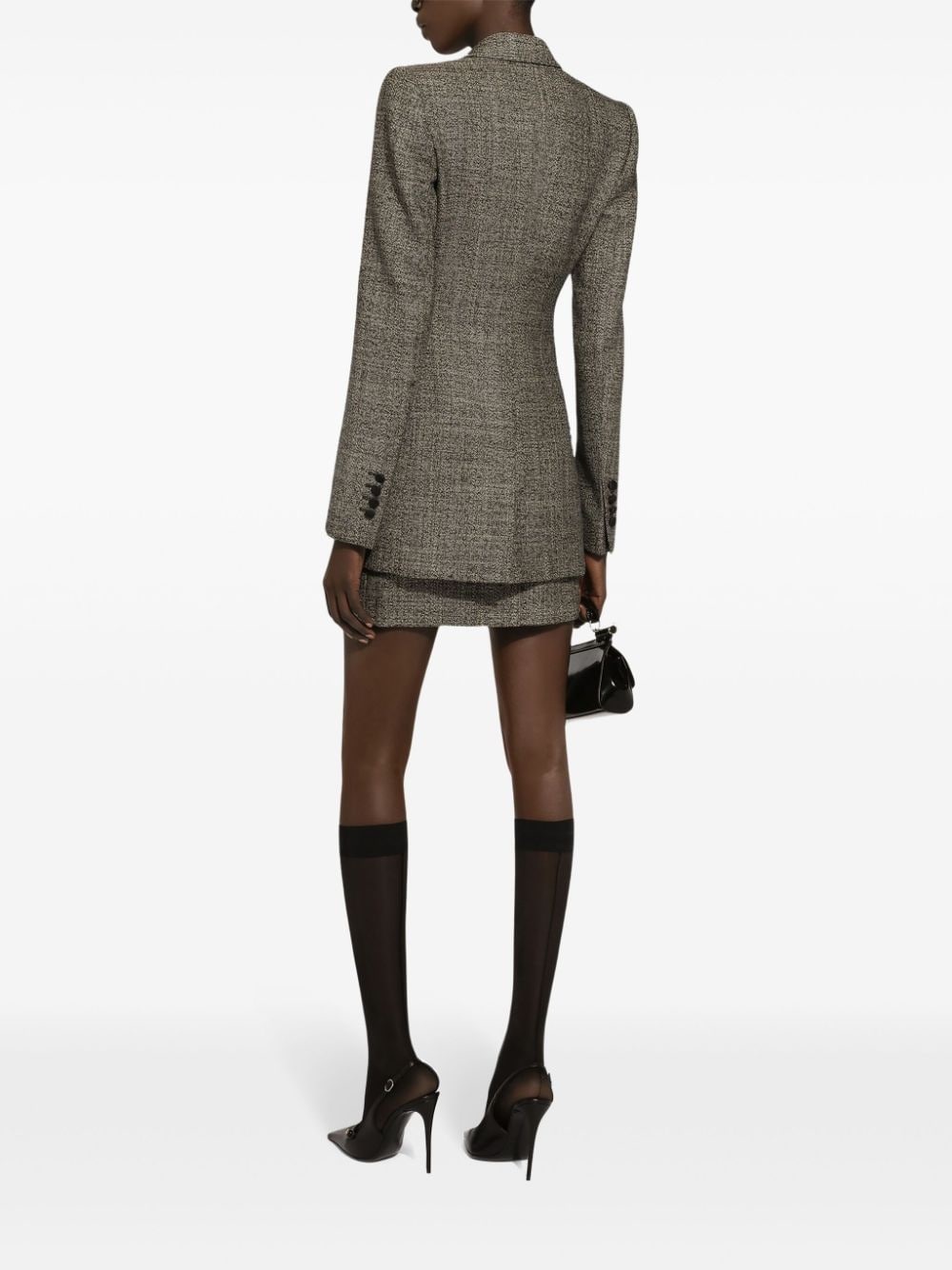 buttoned long-sleeve blazer - 4