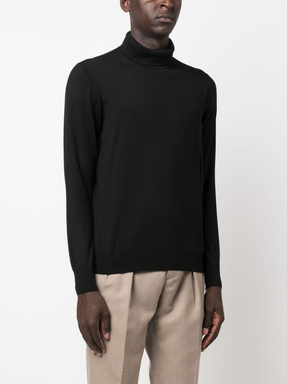 roll-neck knitted jumper - 3