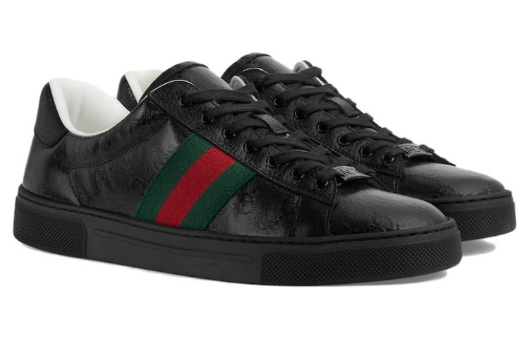 (WMNS) Gucci Ace sneaker with Web 'Black GG Crystal canvas' 760774-FACRF-1163 - 2