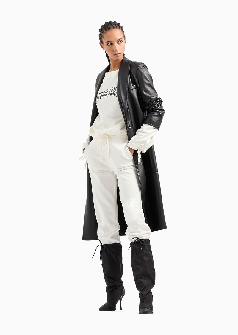 EMPORIO ARMANI ASV organic French terry drawstring sweatshirt with logo print outlook