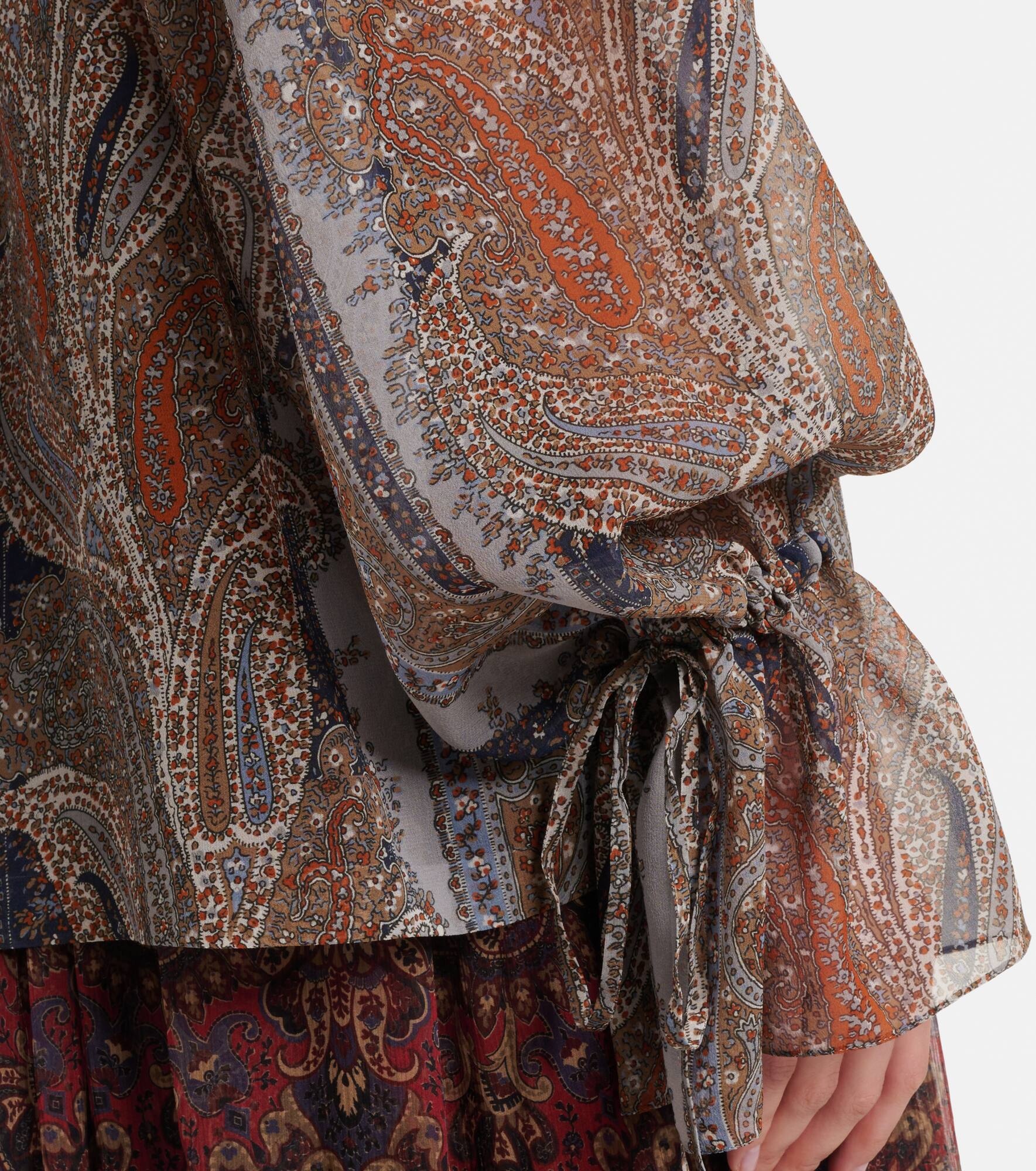 Paisley silk georgette blouse - 5