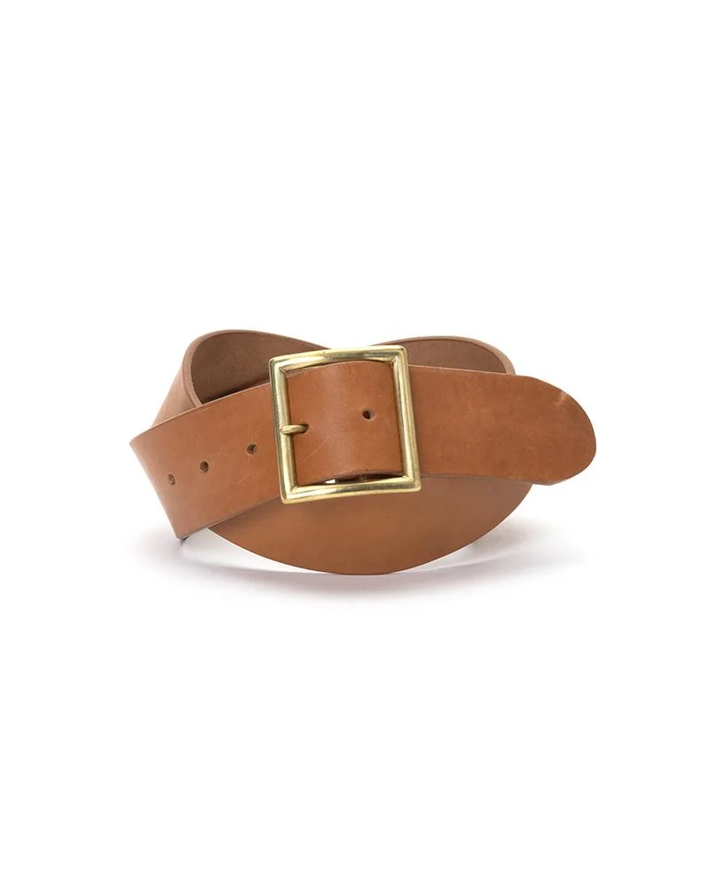 PLAIN BELT 40MM LT.BROWN - 1