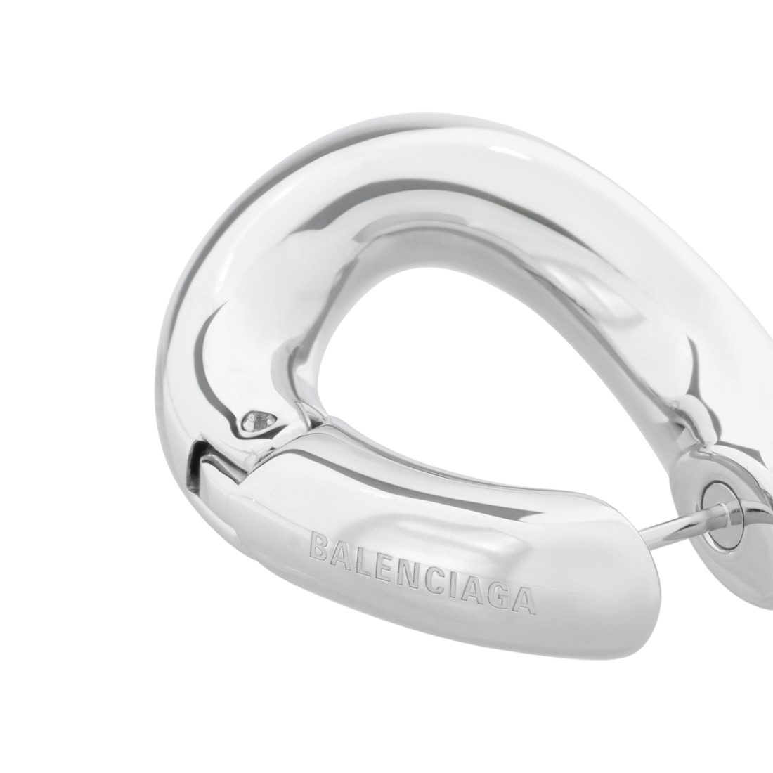 Women's Loop Earrings in Silver - 4