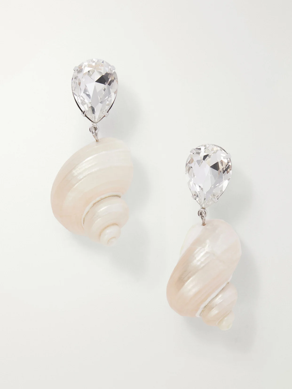 Lucius Crystal-embellished Shell Earrings - 1