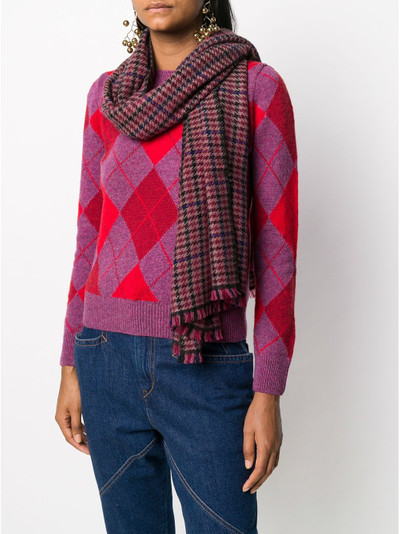 Isabel Marant houndstooth patterned scarf outlook