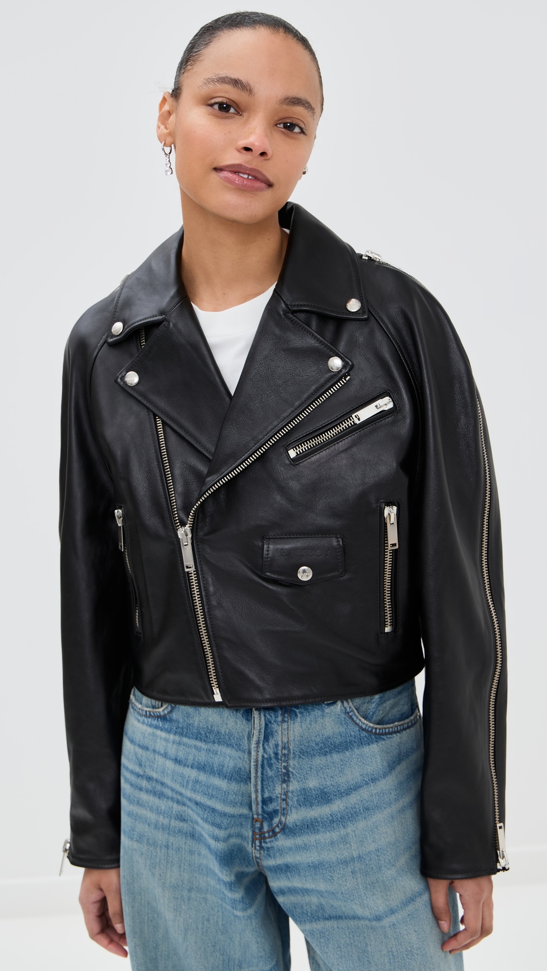 Chiodo Crop Biker Jacket - 6